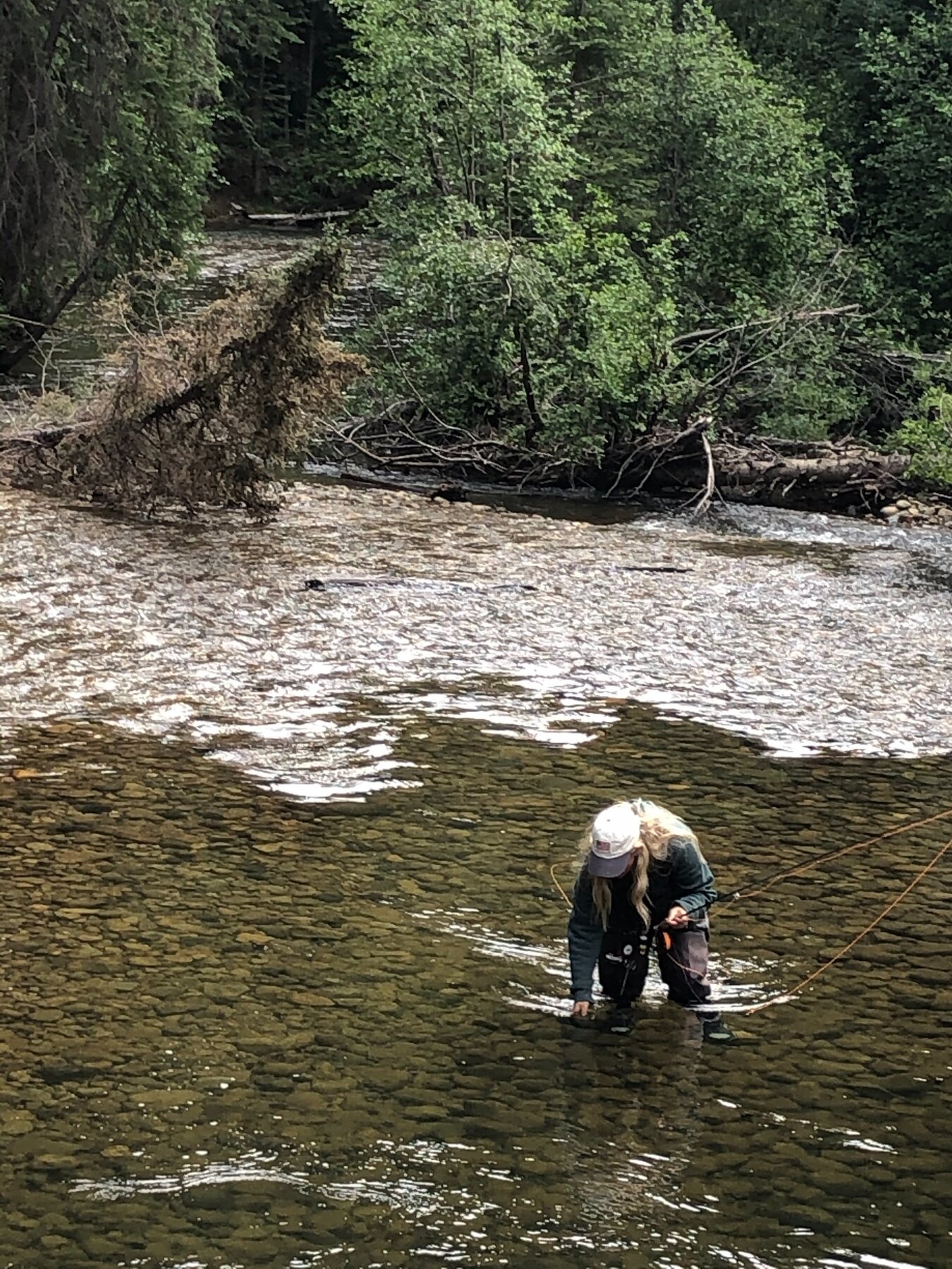 Outdoor adventure in a river
